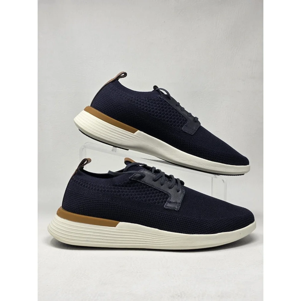 Wolf & Shepherd Swiftknit Derby Mens Sz US 7 Navy Knitted Stretch Shoes HAWK1637